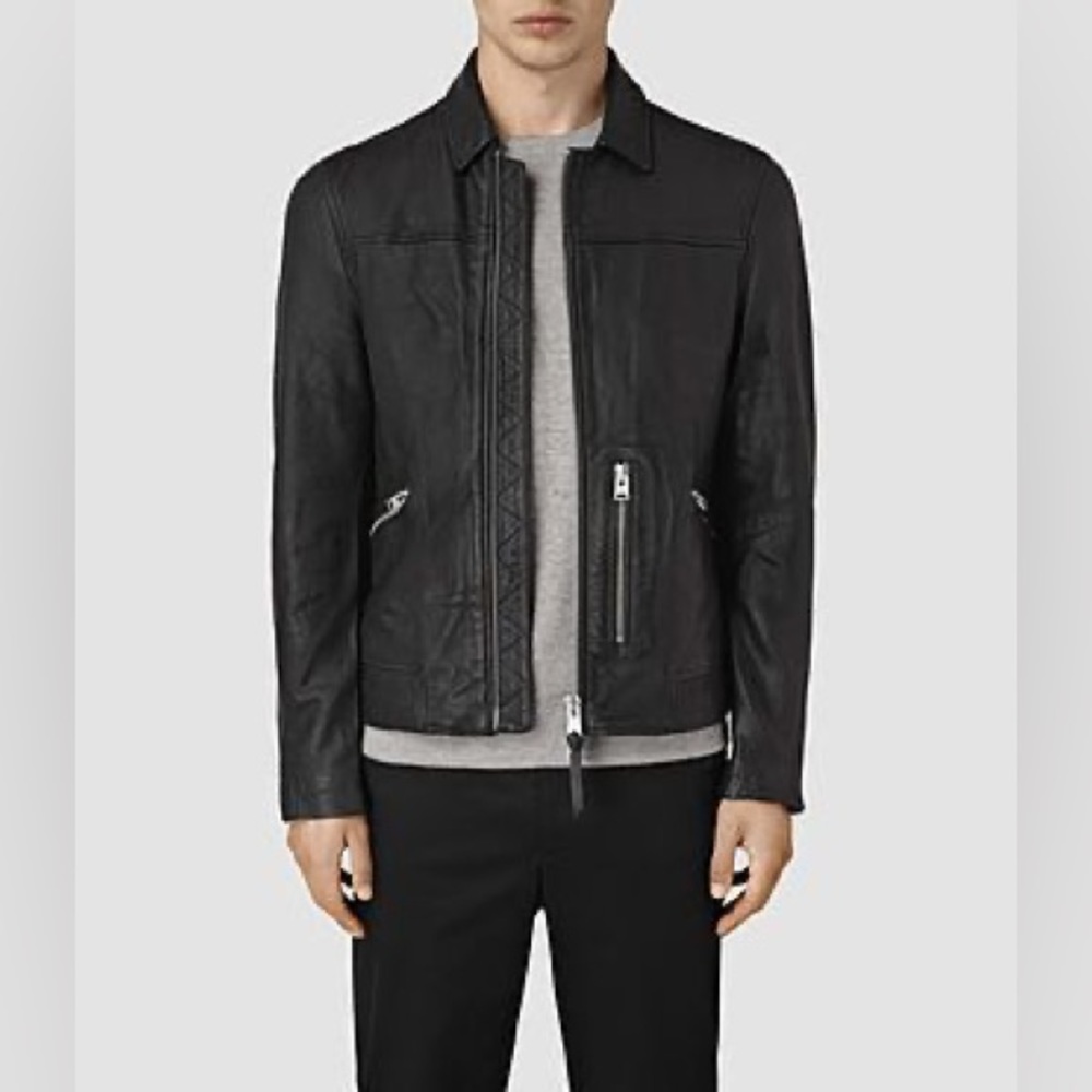 Allsaints Hokusai Leather Jacket.